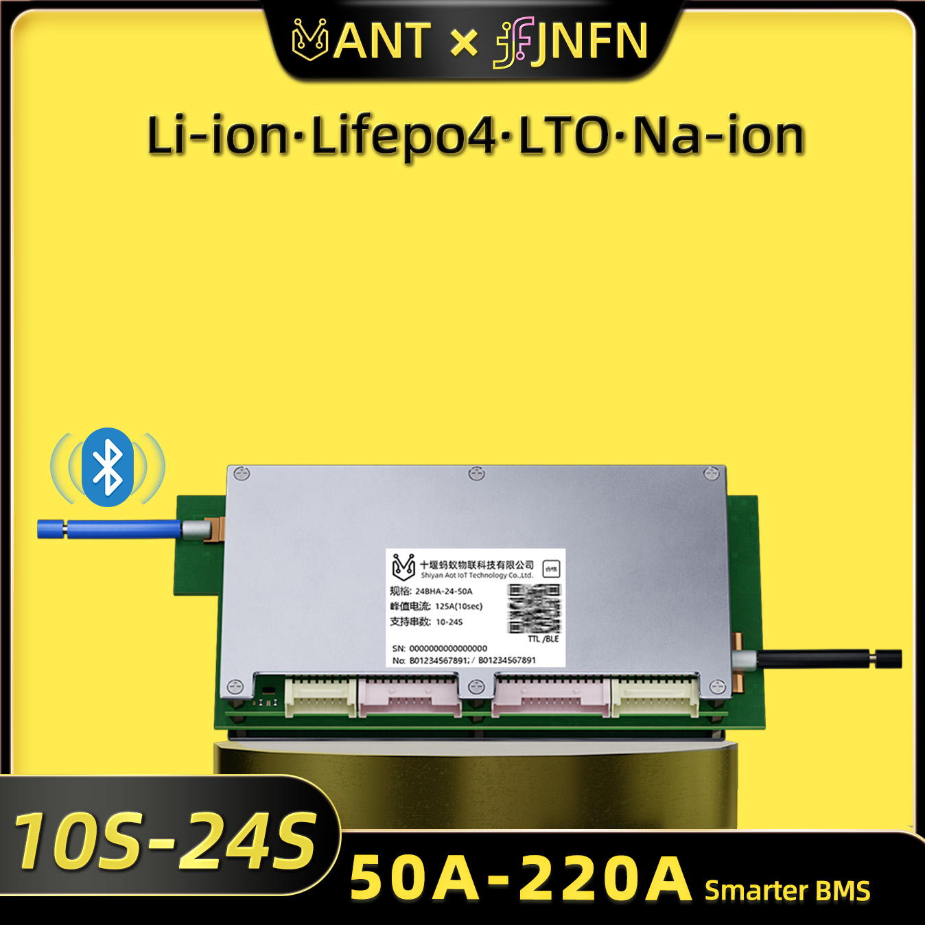 Smart Bms 24S 200A Bluetooth Lifepo4 - Carte de protection de batterie au