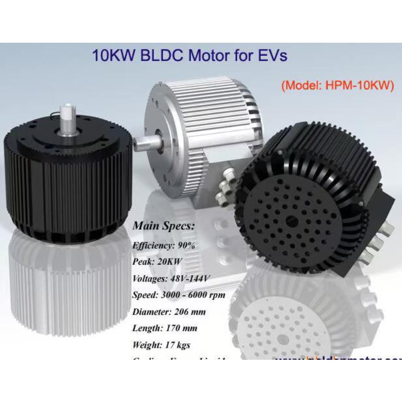 Water Cooled Bldc Motor 10Kw - Moteur CC sans balais refroidi par