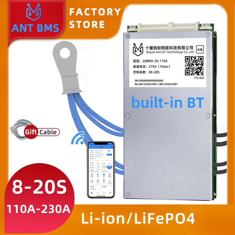 Smart Bms 24S 200A Bluetooth Lifepo4 - ANT Smart Balance BMS 8S-20S avec