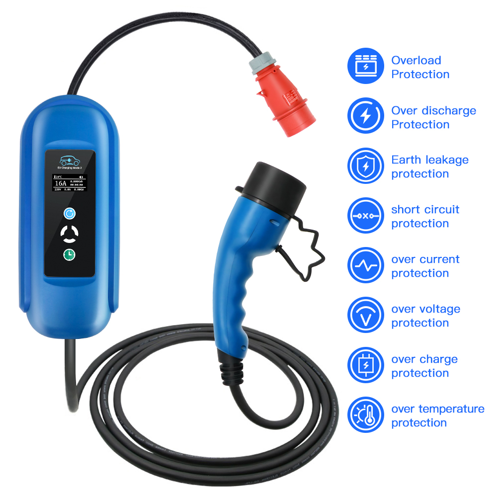 Kolanky-Chargeur EV 16A 11kW T - Type 2 Portable Ev Charger 11Kw Cee avis et prix