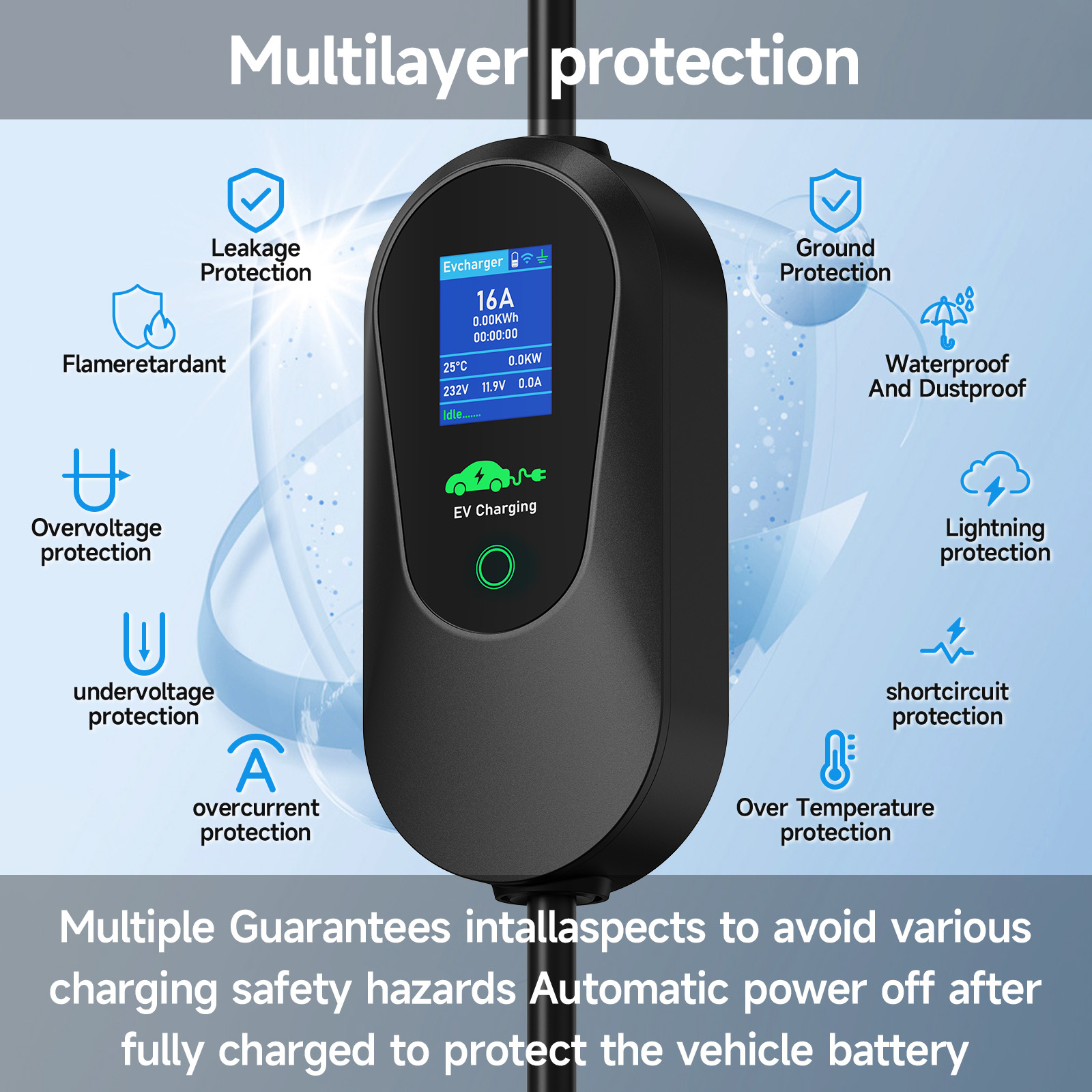 AFYEEV Vope2-Chargeur EV Porta - Type 2 Portable Ev Charger 11Kw Cee avis et prix